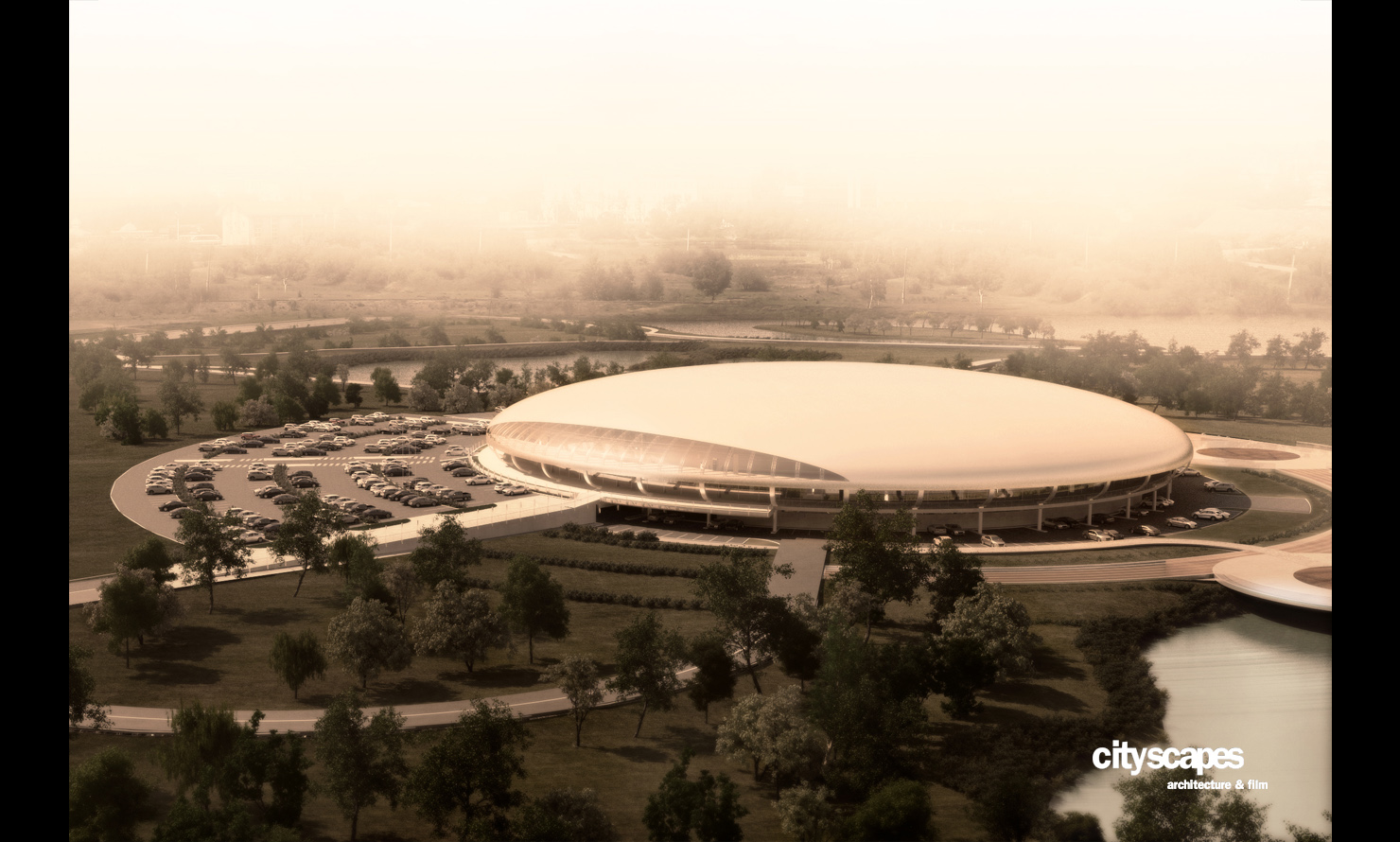 Irkutsk Stadium - Aerial View